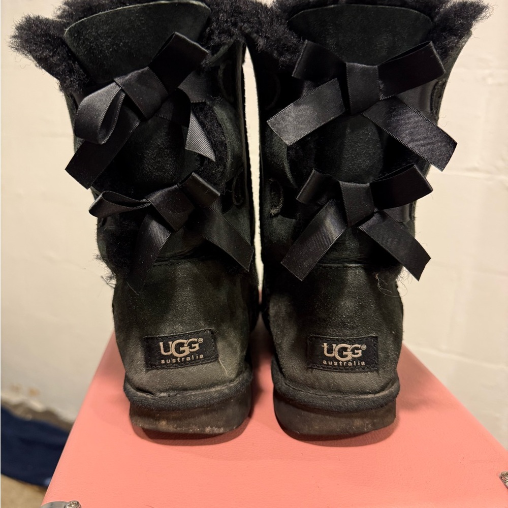 UGG Women's Bailey Bow Black Boots
